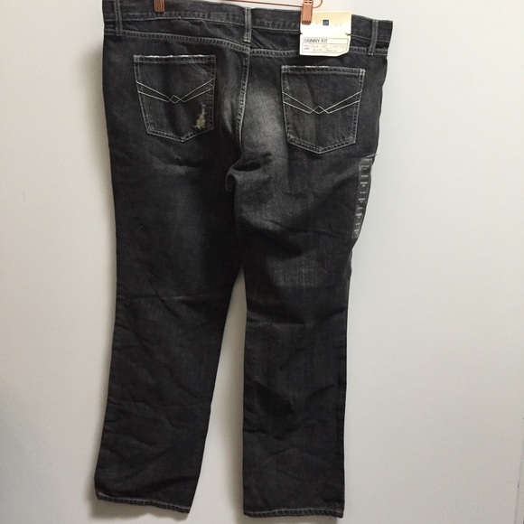 New NWT Gap black skinny distressed jeans plus size 18 18R - Picture 5 of 7